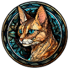 Chausie Cat Breed Aquarelle Verre