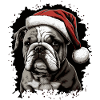 English xmas bulldog puppy
