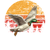 Retro Duck Hunt Sunset Flying