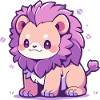 Niedlicher Chibi Löwe Süßes Cartoon-Design