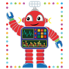 Kleiner bunter Roboter