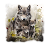 Wolfmother with two Cubs