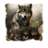 Wolfmother with three Cubs