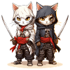 Two Samurai Cats