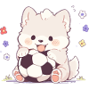 Chien de football mignon - Conception de football de chien drôle