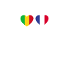Mali France Heartbeat Flag malien