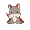 Esel Happy Halloween Teufel Kostüm