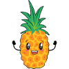 Glückliche Ananas