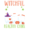 Witchy grin, healthy chin.