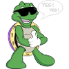 T-shirt turtle yes logo
