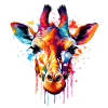Bunte tropfende Giraffe