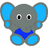 Elefant Blau | Kinder, Süss, Tiere