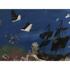 Ships, rays, sea, ocean