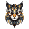 Cat Portrait Head