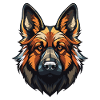 German Shepherd Dog Portrait