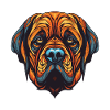 Portrait de chien Mastiff