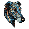 Greyhound Dog Portrait