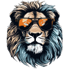 Lion with sunglasses