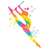 Gymnast with Baton Rhythmic gymnastics