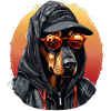 Elegant Doberman – Outline Graphics