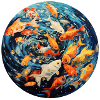 Bunter fishbowl Artwork Painting
