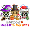 Joyeux Hallothankmas Sugar Skull