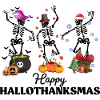 Hallothanksmas Funny Dancing Skeletons