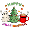 Happy Hallothanksmas Boo Tree & Cocoa Lover