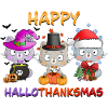 Happy Hallothanksmas Funny Cat Lover