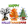 Happy Hallothanksmas Christmas Tree