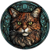 Manx Cat Breed Aquarelle Verre