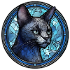 Korat Katzenrasse Aquarellglas
