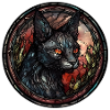 Lykoi Katzenrasse Aquarellglas