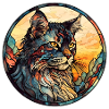 Laperm Cat Breed Aquarelle Verre