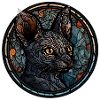 Lykoi Cat Breed Aquarelle Verre