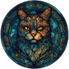 Manx Cat Breed Aquarelle Verre