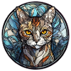 Manx Cat Breed Aquarelle Verre