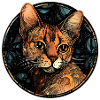 Ocicat Cat Race Aquarelle Verre