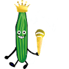 karaoke king,karaoke,microphone,stars,cucumber