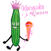karaoke queen,karaoke,microphone,stars,cucumber