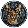 Savannah Cat Breed Aquarelle Verre