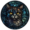 Pixie Bob Katzenrasse Aquarellglas