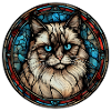 Ragdoll Cat Breed Aquarelle Verre