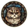 Scottish Fold Katzenrasse Aquarellglas