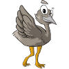 Oiseau émeu mignon