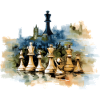 Oil on chess canvas