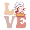 Bread baker Baking bread