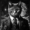 Business Cat in Space