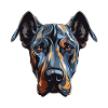 Great Dane Dog Portrait