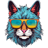 Lynx with sunglasses